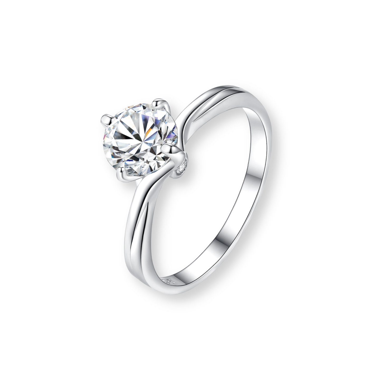 Moissanite 4 Prong Princess Ring