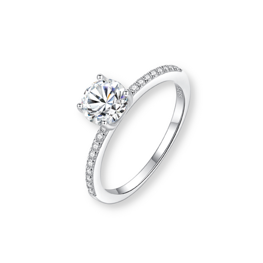 Moissanite 4 Prong Eternity Ring