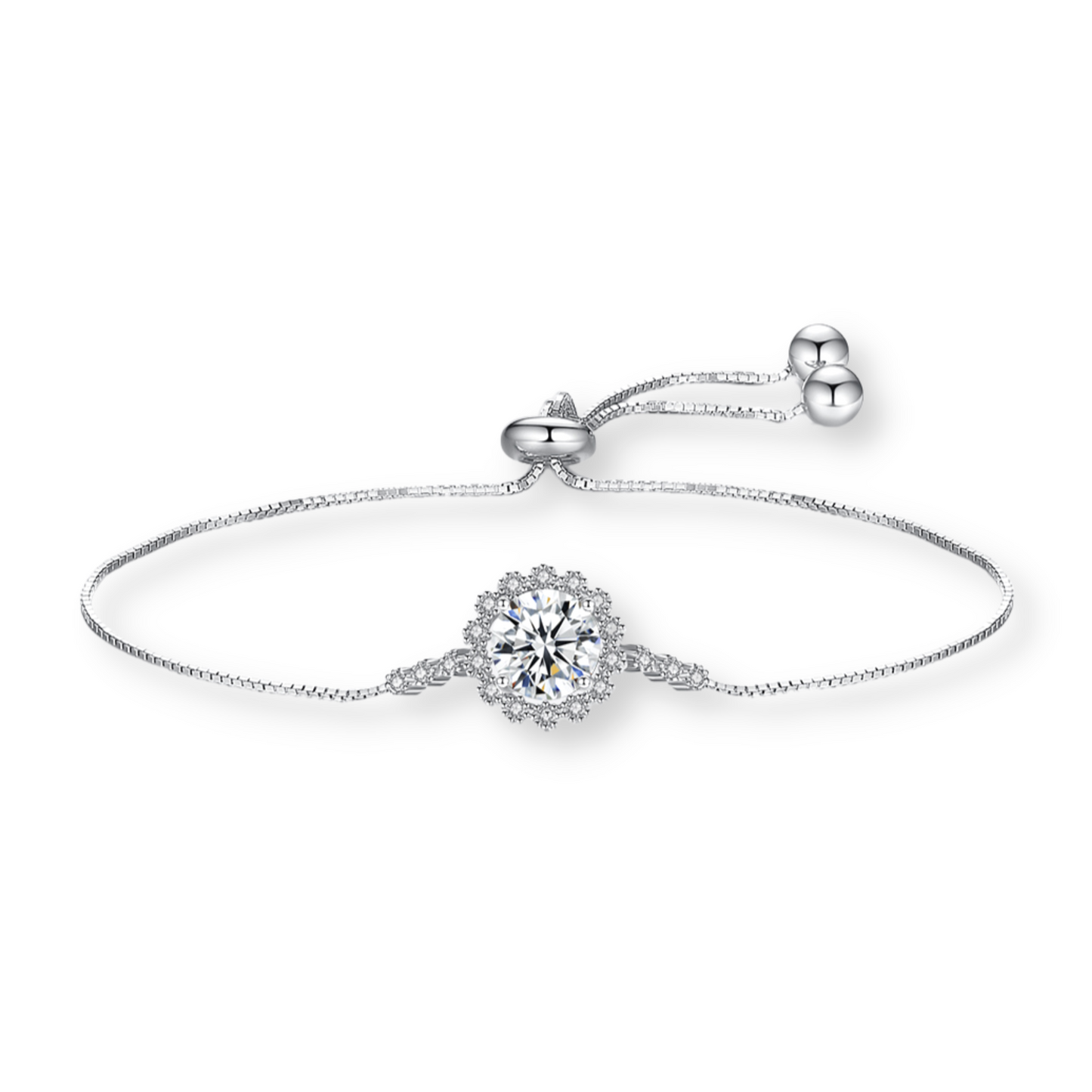 Moissanite Sunflower Halo Bracelet