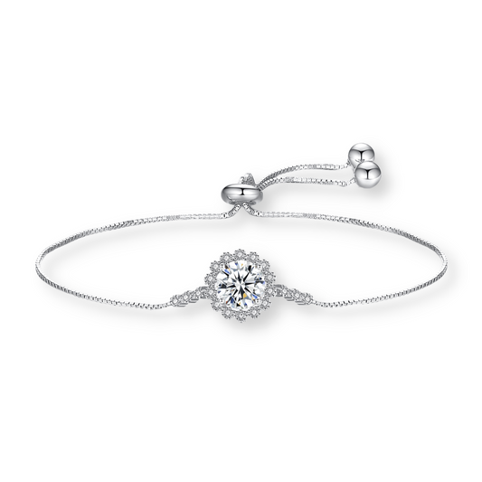 Moissanite Sunflower Halo Bracelet