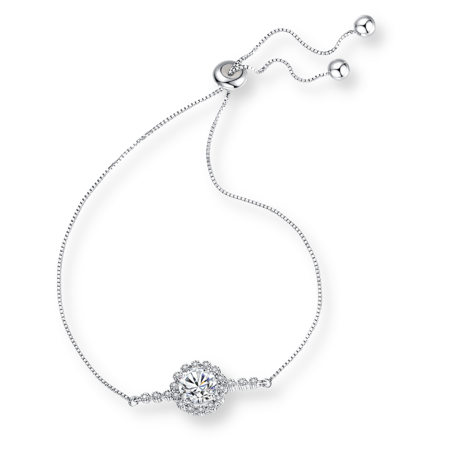 Moissanite Sunflower Halo Bracelet