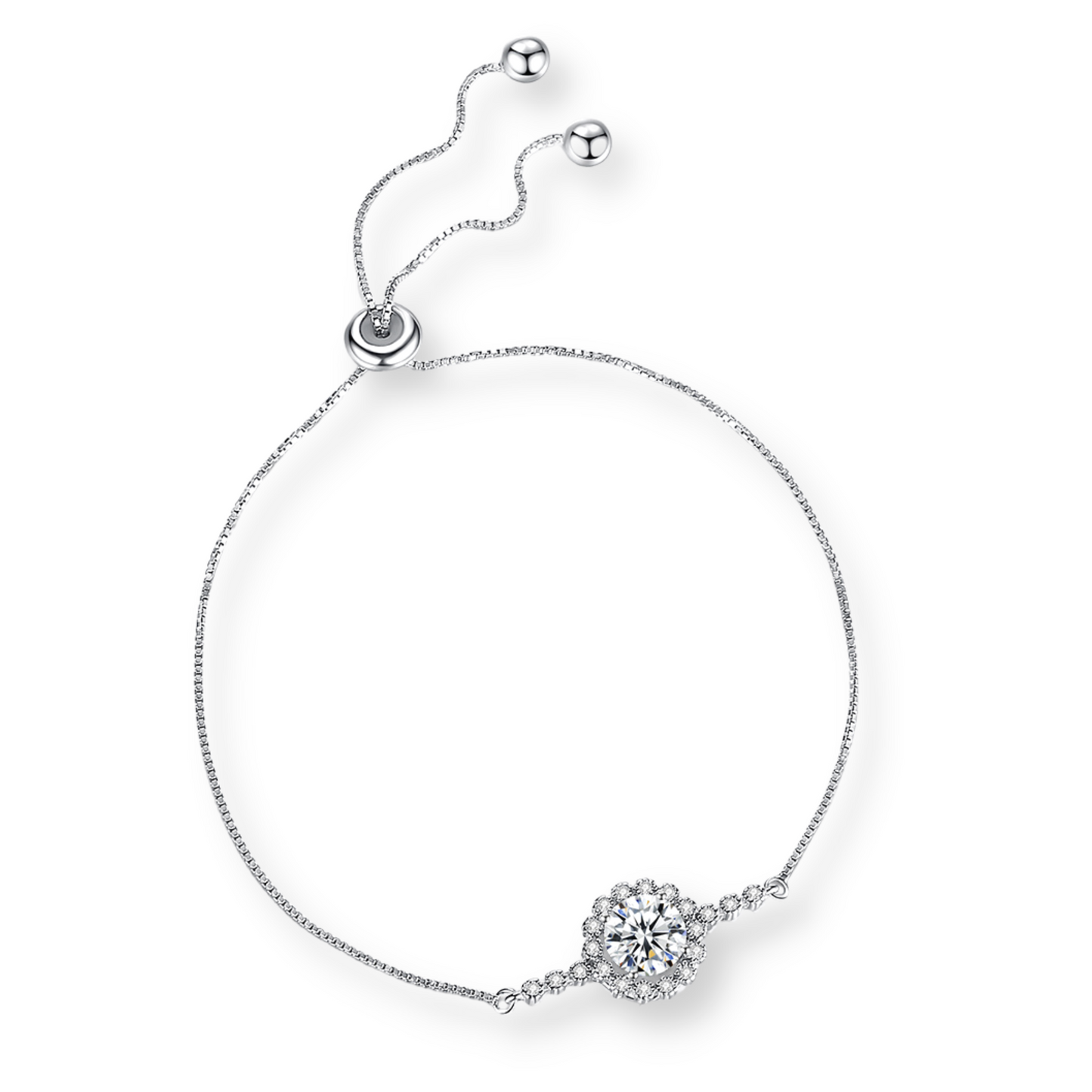 Moissanite Sunflower Halo Bracelet