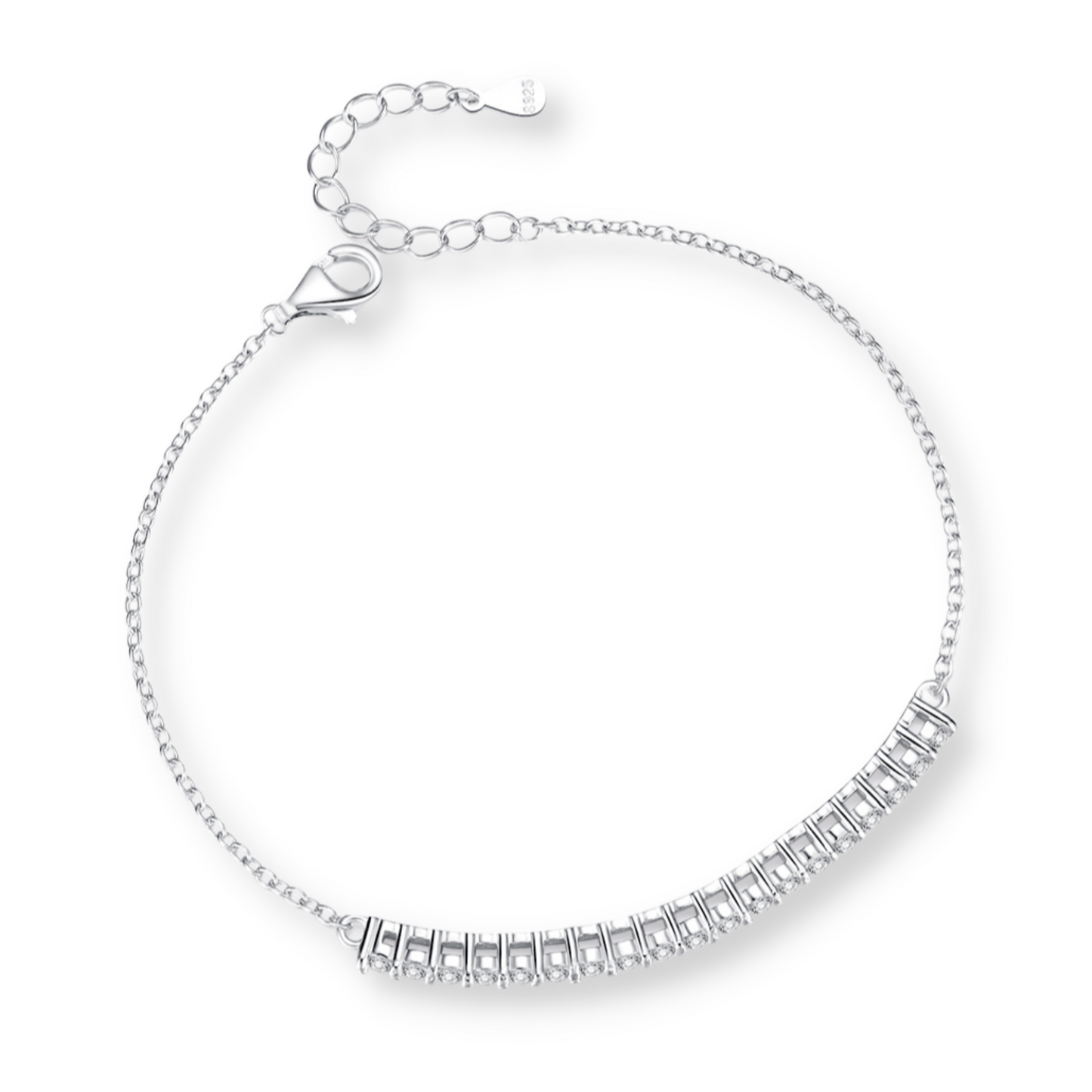 Moissanite Delicate Bar Bracelet