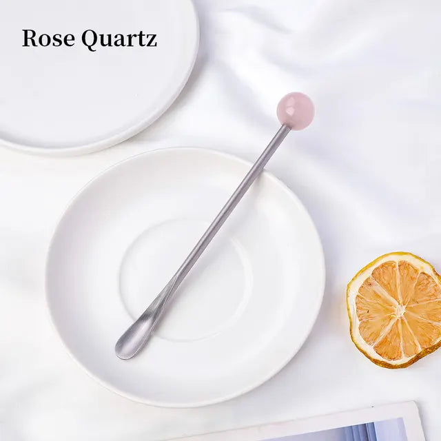 Crystal ball Teaspoon Drink Stirrers