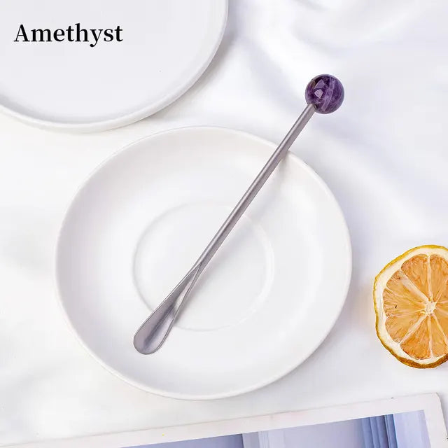 Crystal ball Teaspoon Drink Stirrers