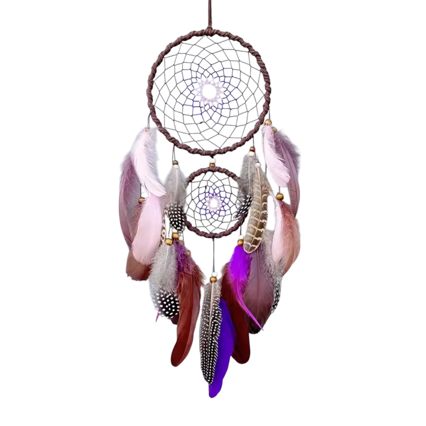 Coloured Dream Catcher Feathers Wind Chimes