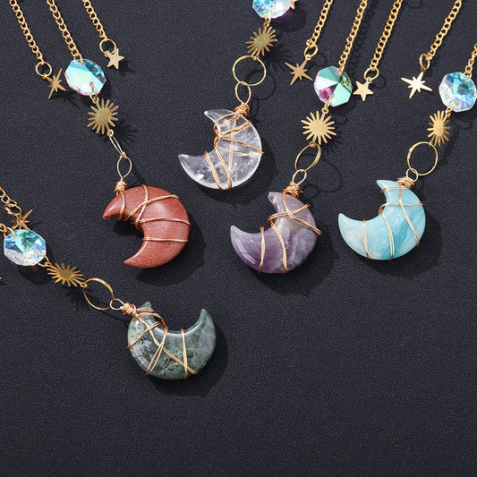 Crystal Moon Pendant Sun Catchers Decor
