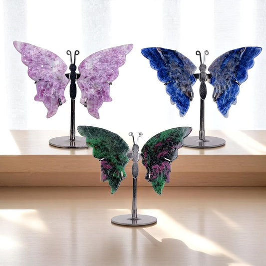 Elegant Crystal Butterfly Wings Stand