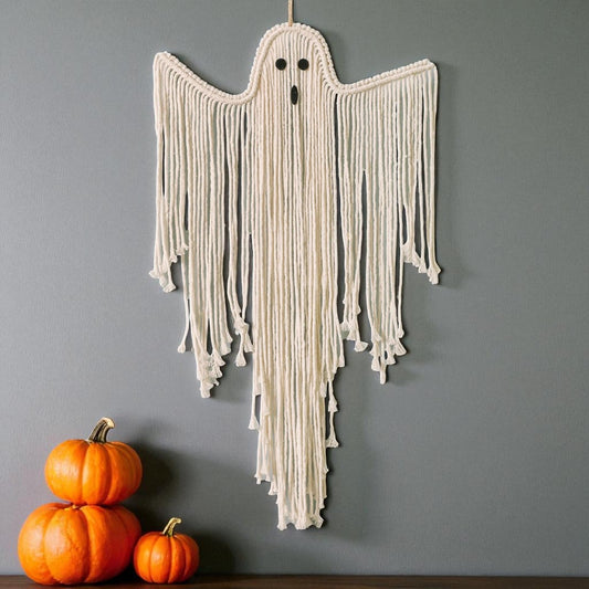 Halloween Macrame Ghost Wall Hangings