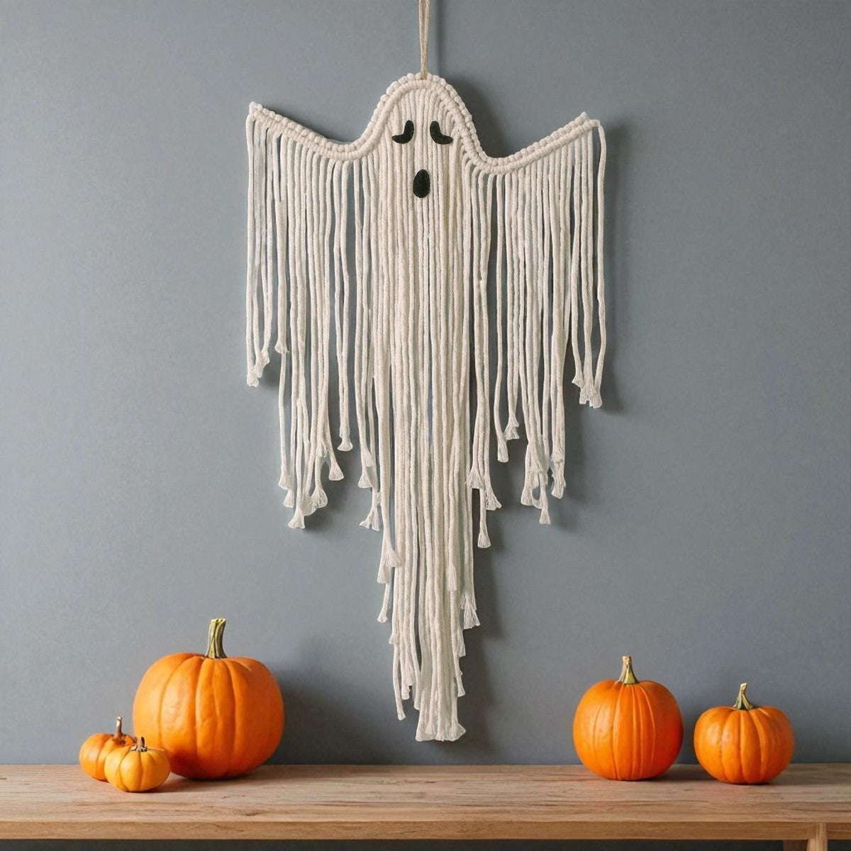 Halloween Macrame Ghost Wall Hangings