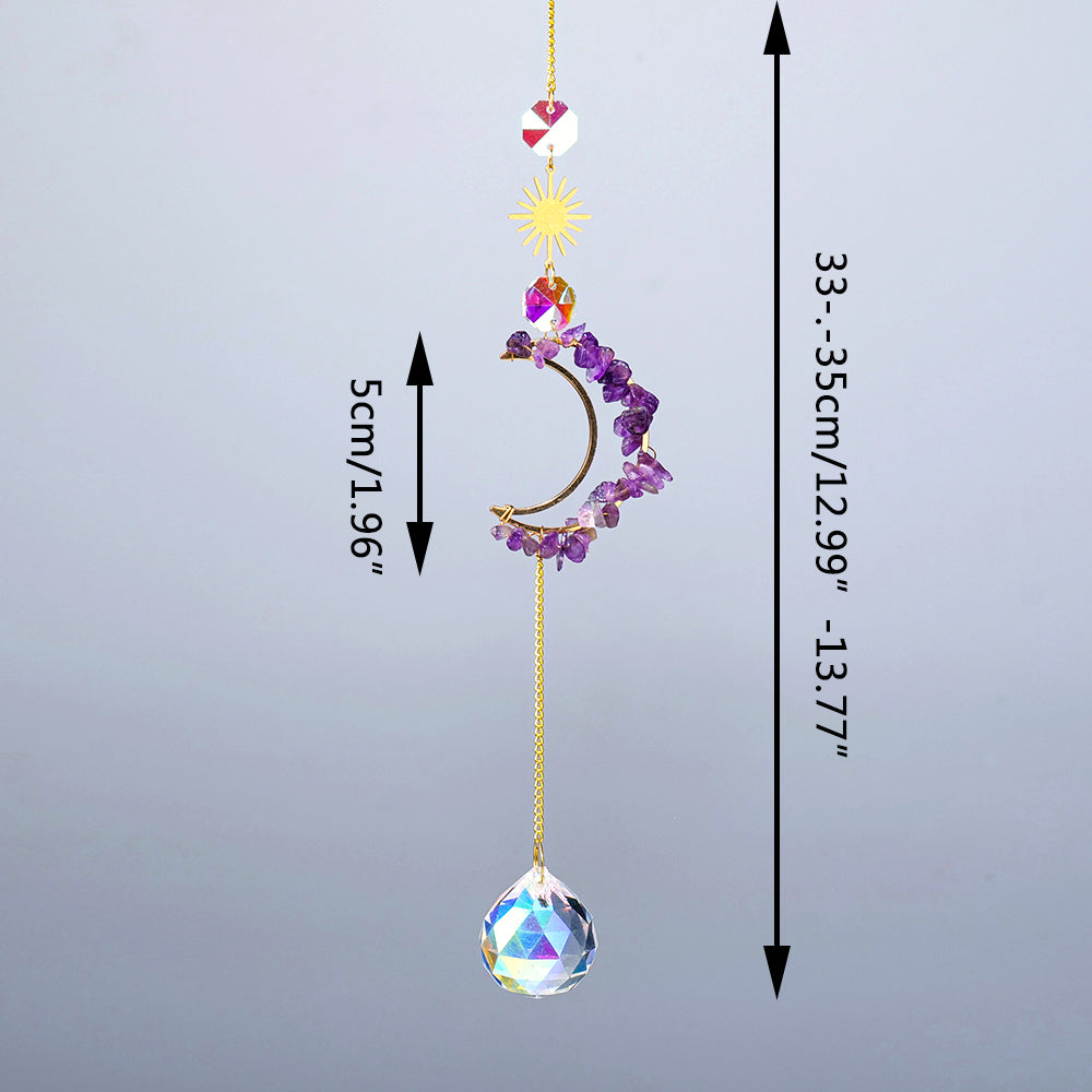 Hollow Moon Crystal Wind Chime Sun Catcher