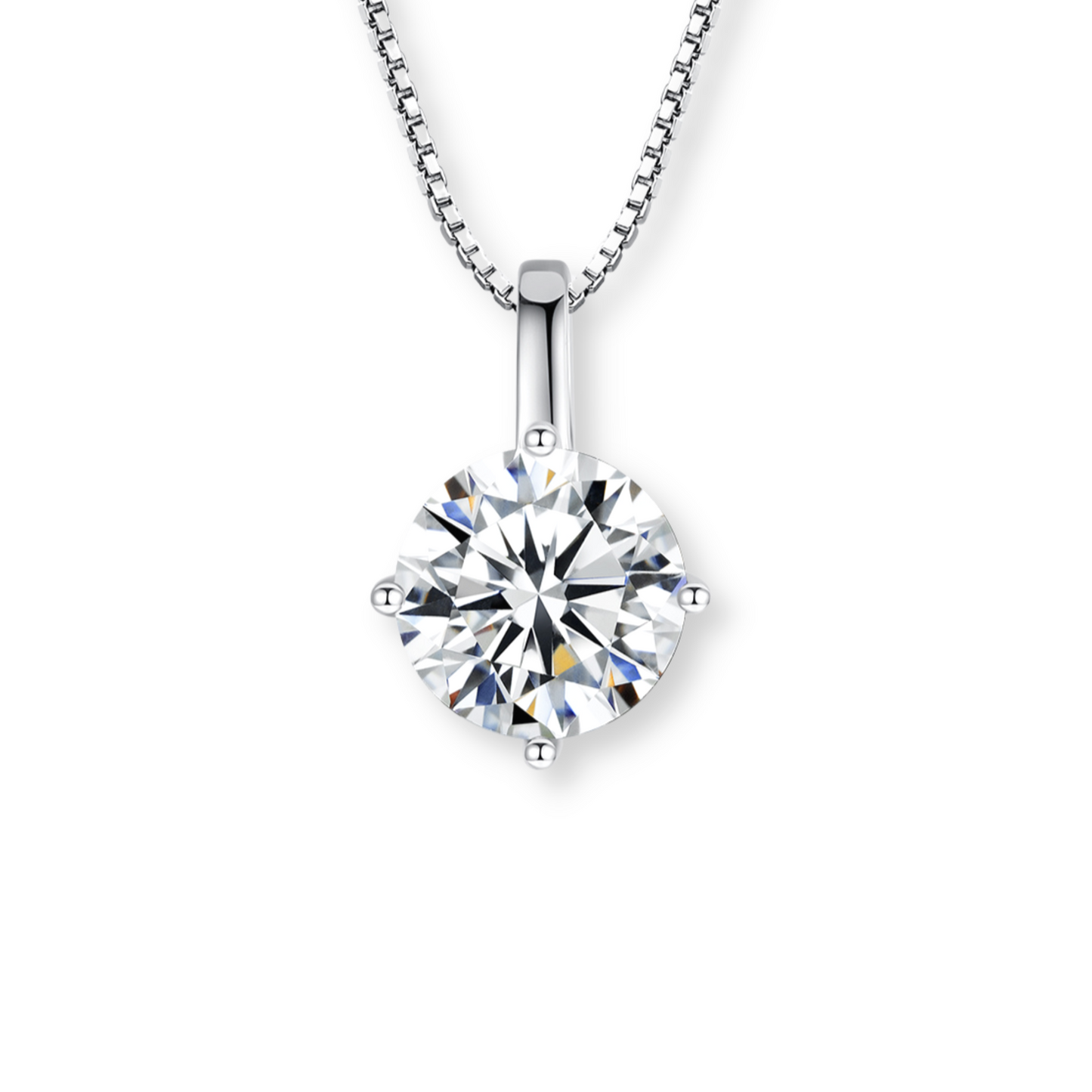 Moissanite 4 Prong Classic Necklace