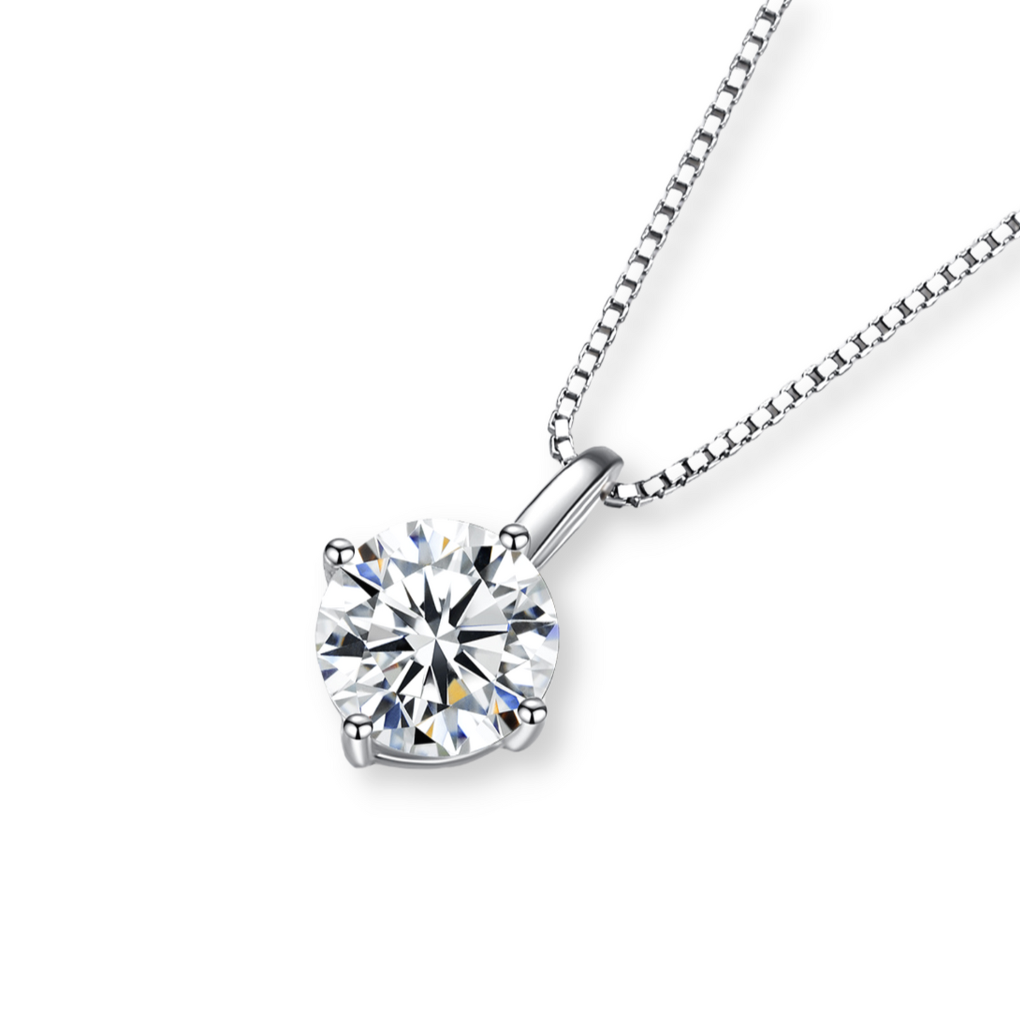 Moissanite 4 Prong Classic Necklace