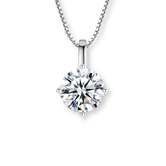 Moissanite 4 Prong Classic Necklace