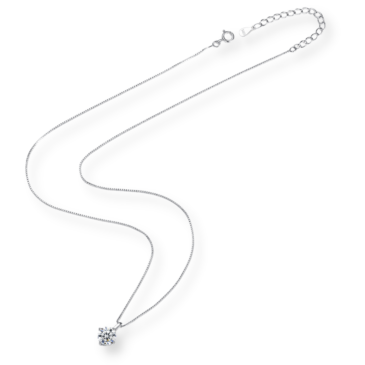 Moissanite 4 Prong Classic Necklace