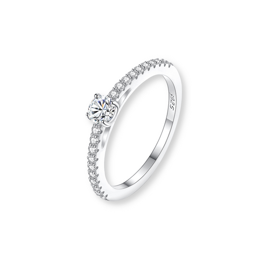 Moissanite 4 Prong Danity Ring