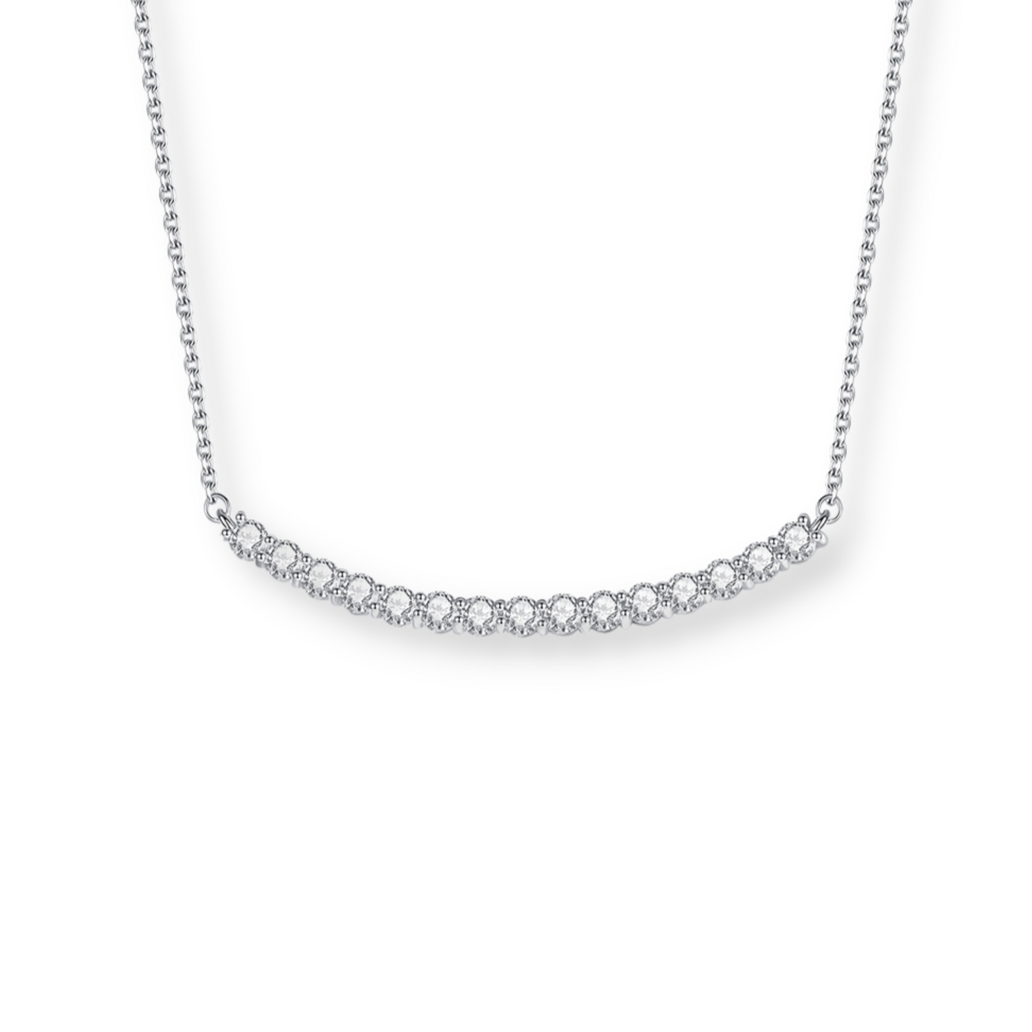 Moissanite Delicate Bar Necklace