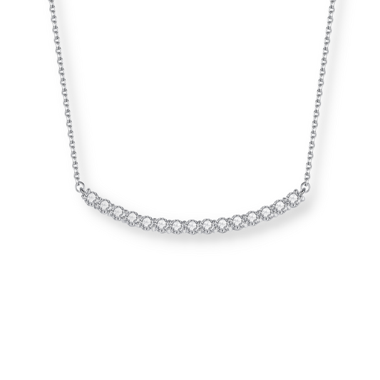 Moissanite Delicate Bar Necklace