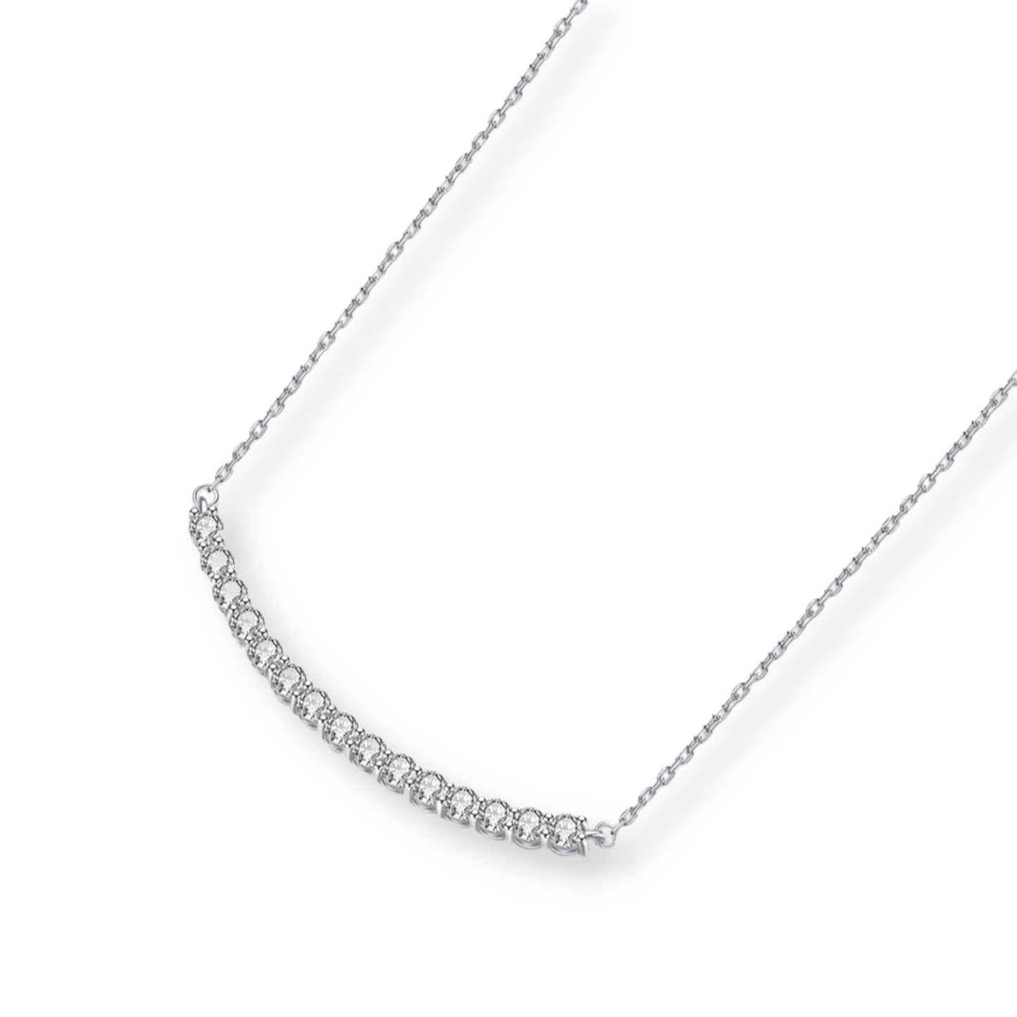Moissanite Delicate Bar Necklace