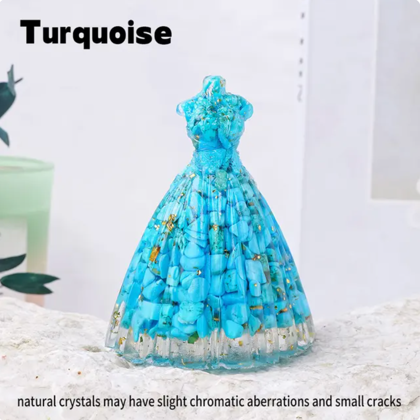 Princess Dress Crystal Gravel Statue