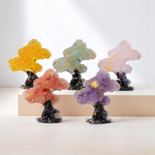 Resin Mini Crystal Tree Figurine