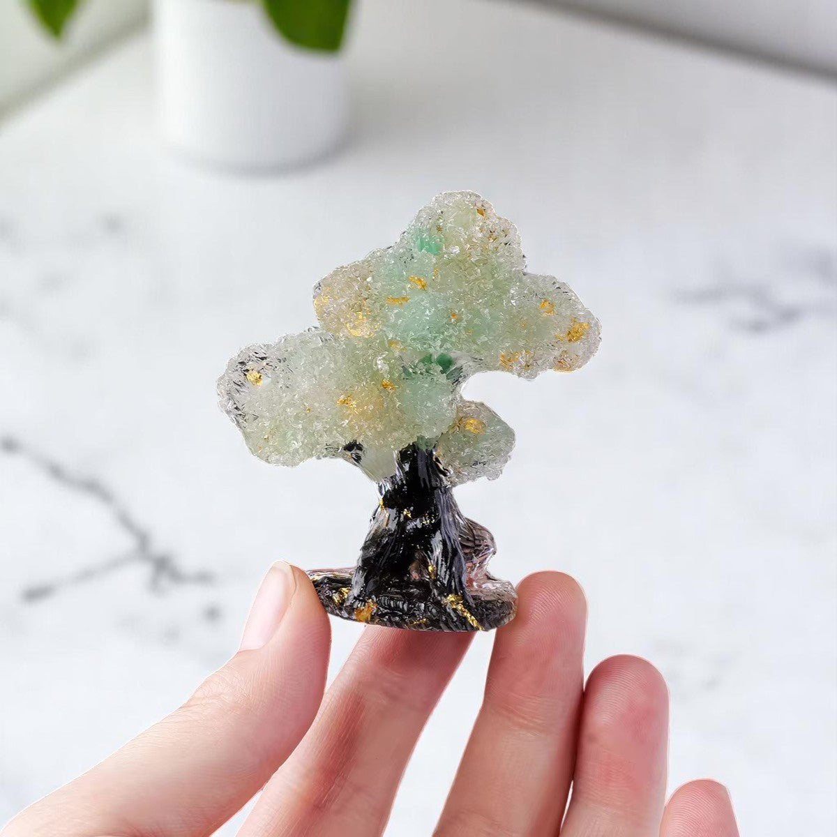 Resin Mini Crystal Tree Figurine
