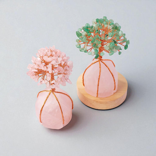 Rooted Crystal Tree on Natural Stone