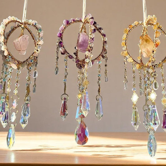 Round Cage Crystal Suncatcher Hanging