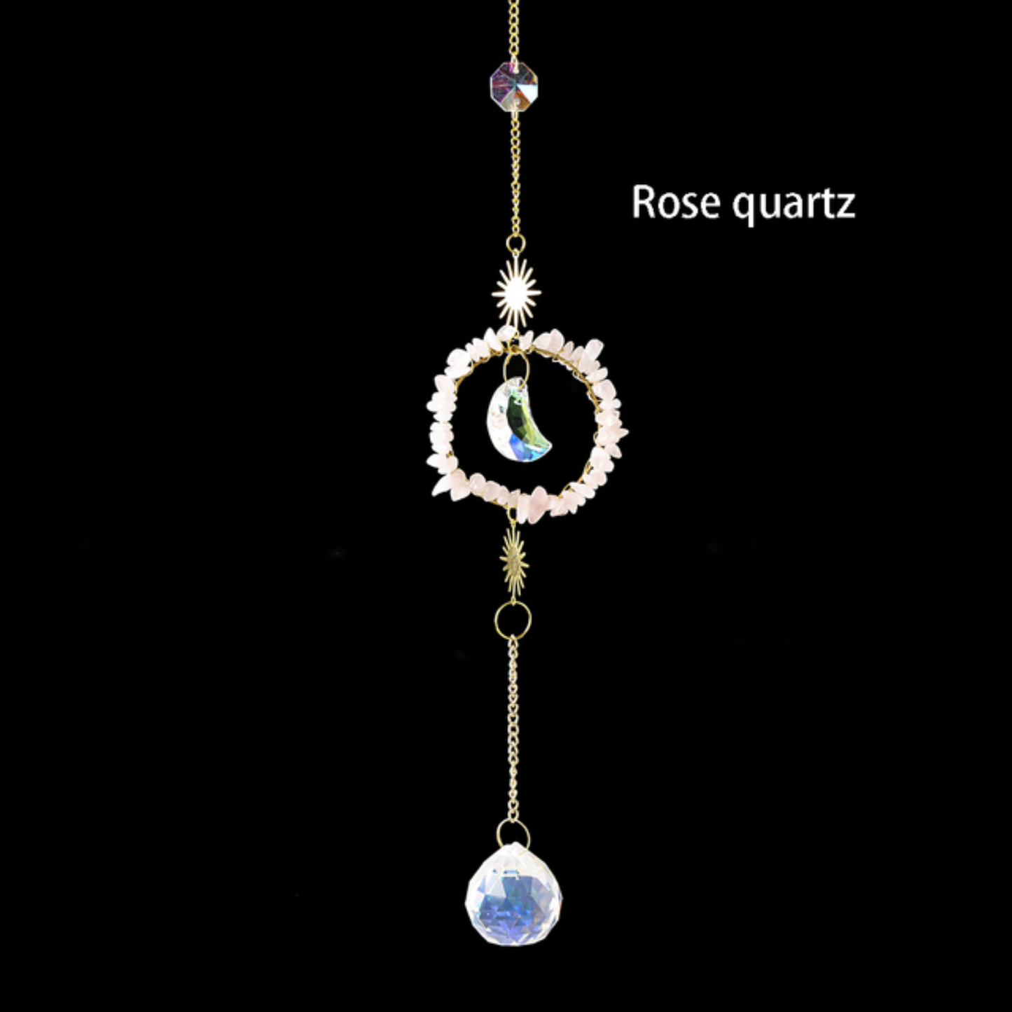 Round Moon Pendant Crystal Sun Catcher Hanging