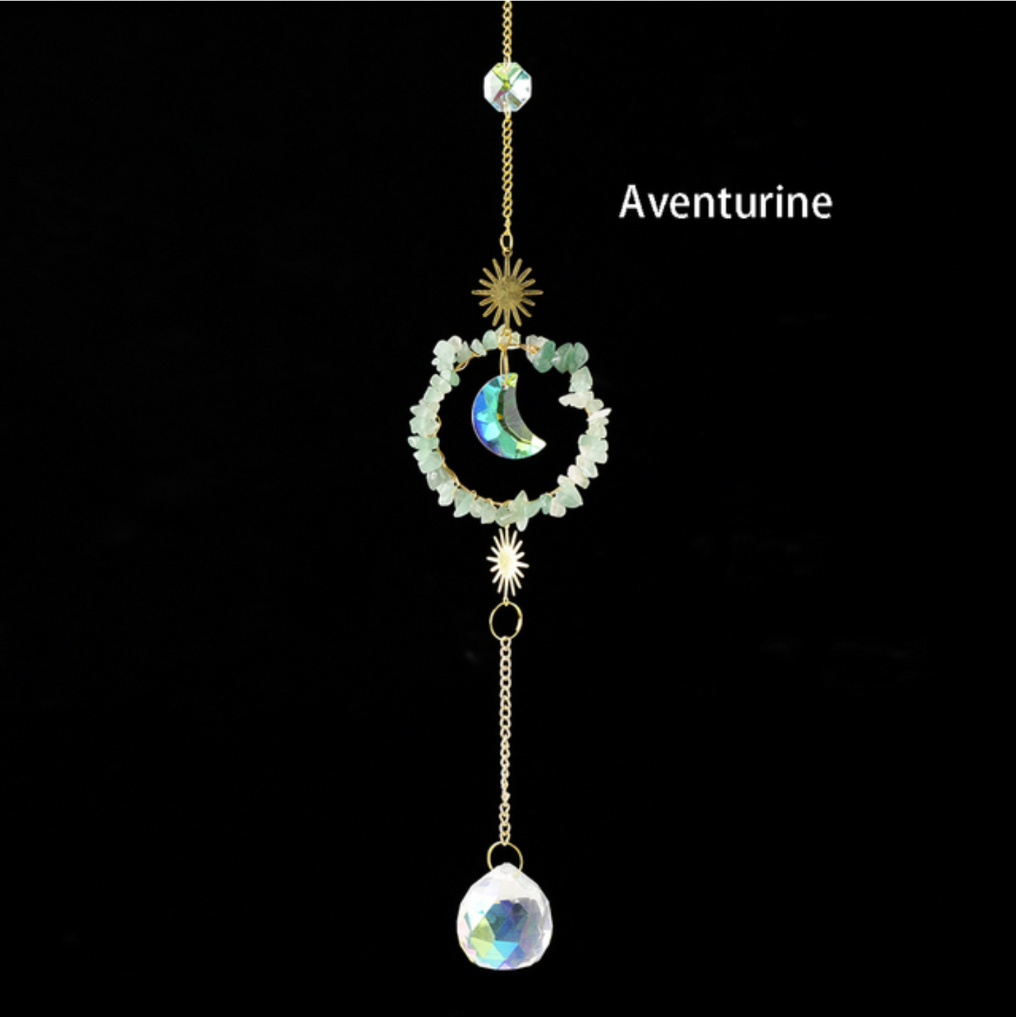 Round Moon Pendant Crystal Sun Catcher Hanging
