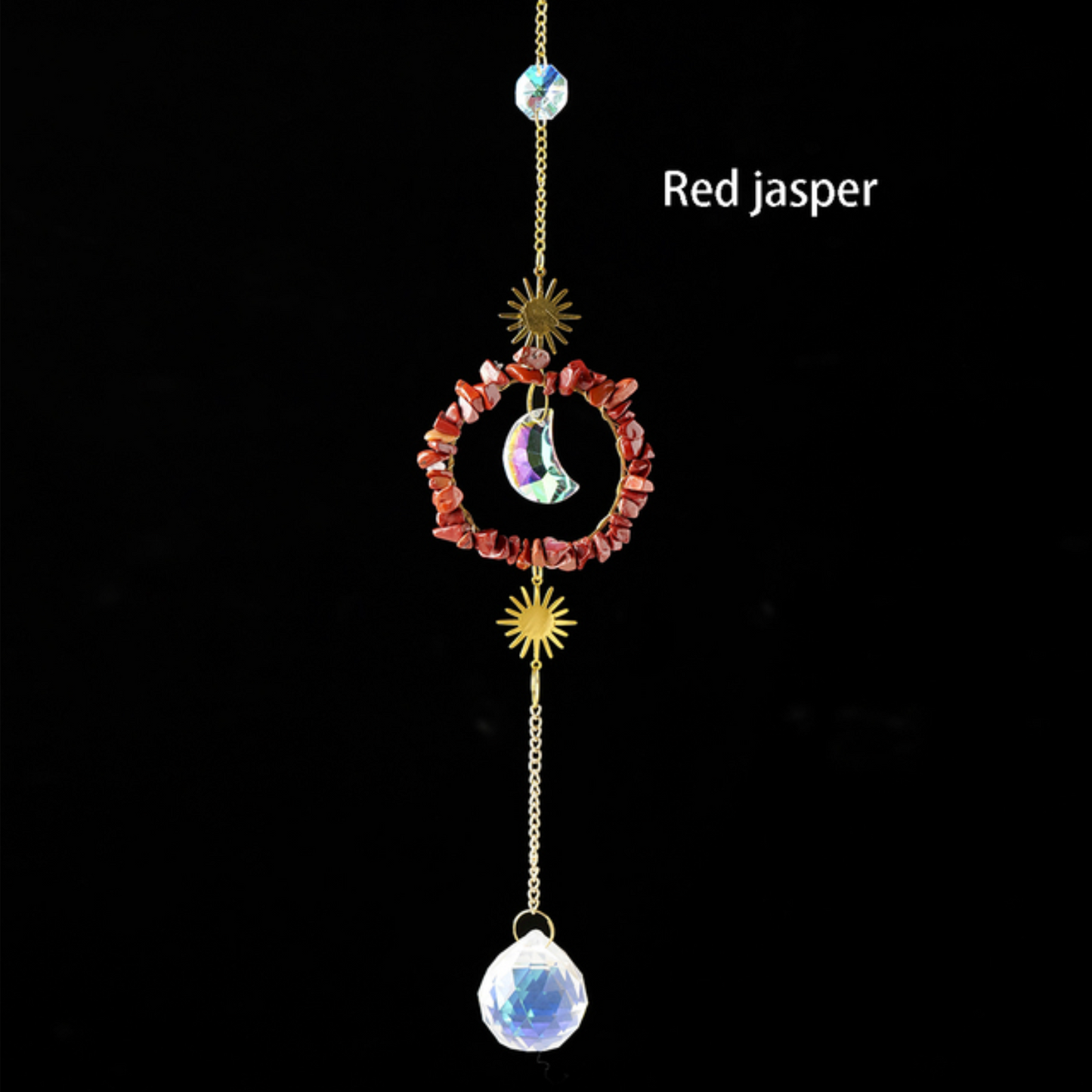 Round Moon Pendant Crystal Sun Catcher Hanging