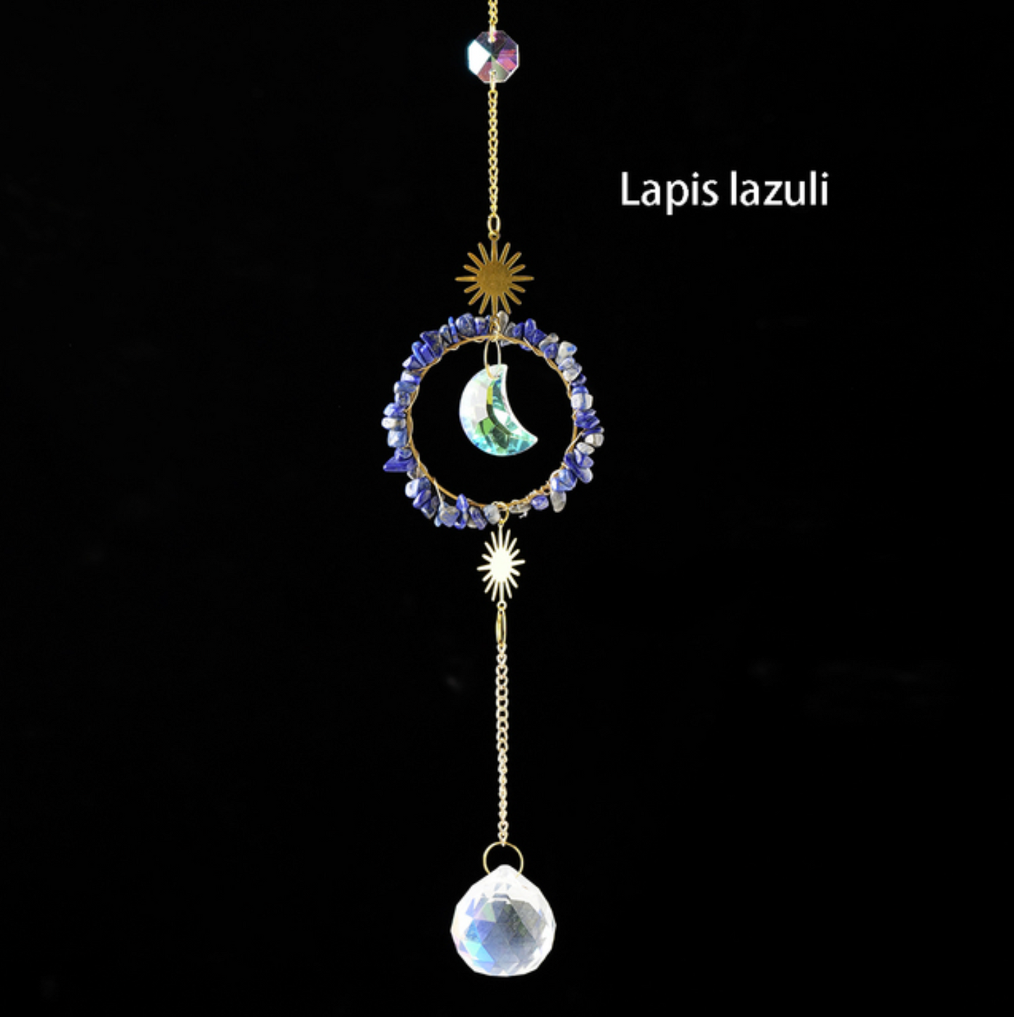 Round Moon Pendant Crystal Sun Catcher Hanging