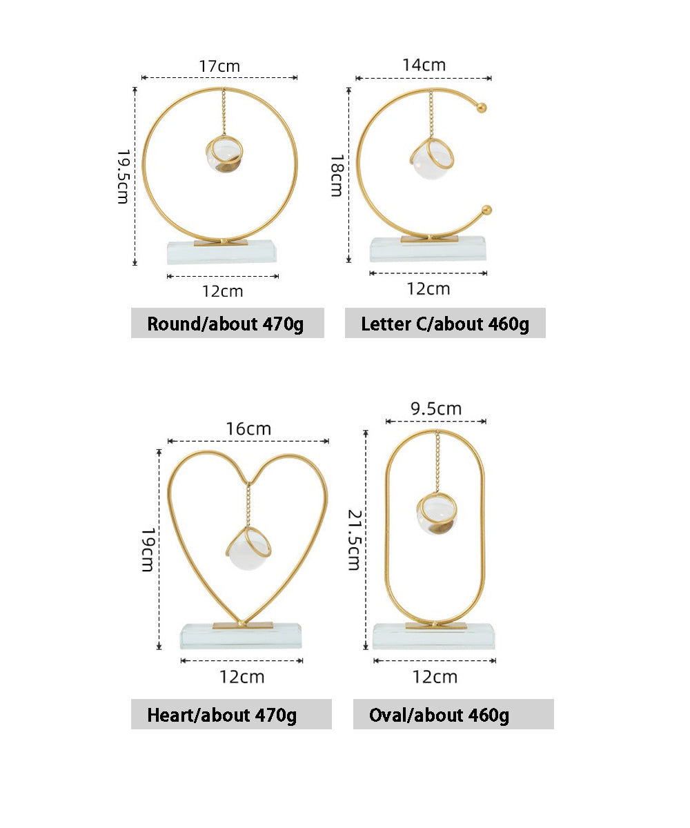 Crystal Ball Frame Stand Decor