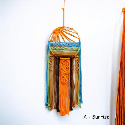 Sunrise and Sunset Macrame Dream Catcher