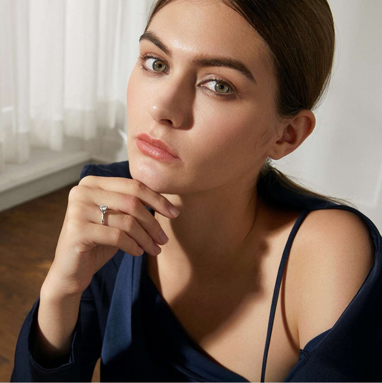 Moissanite 4 Prong Princess Ring