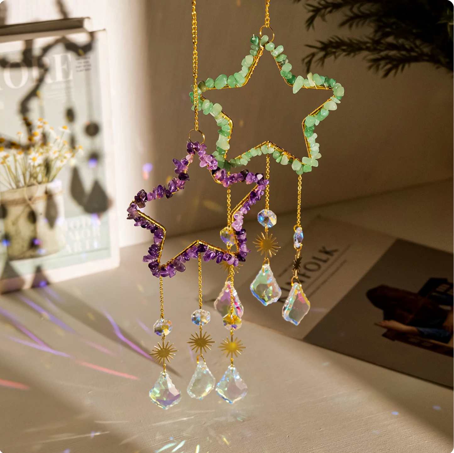 Starlight Crystal Sun Catcher Hanging Large/Small