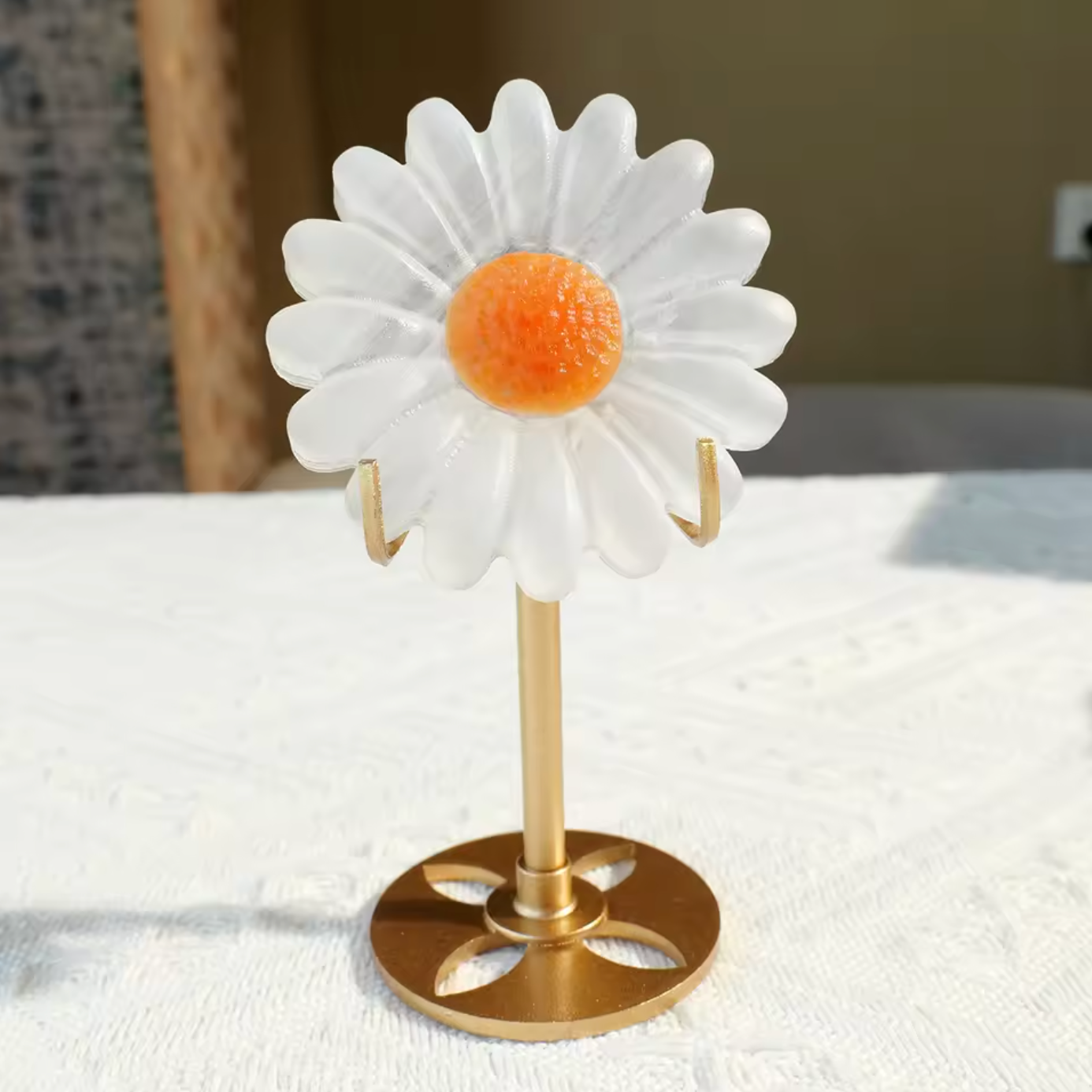 White Selenite Crystal Flower Sculpture