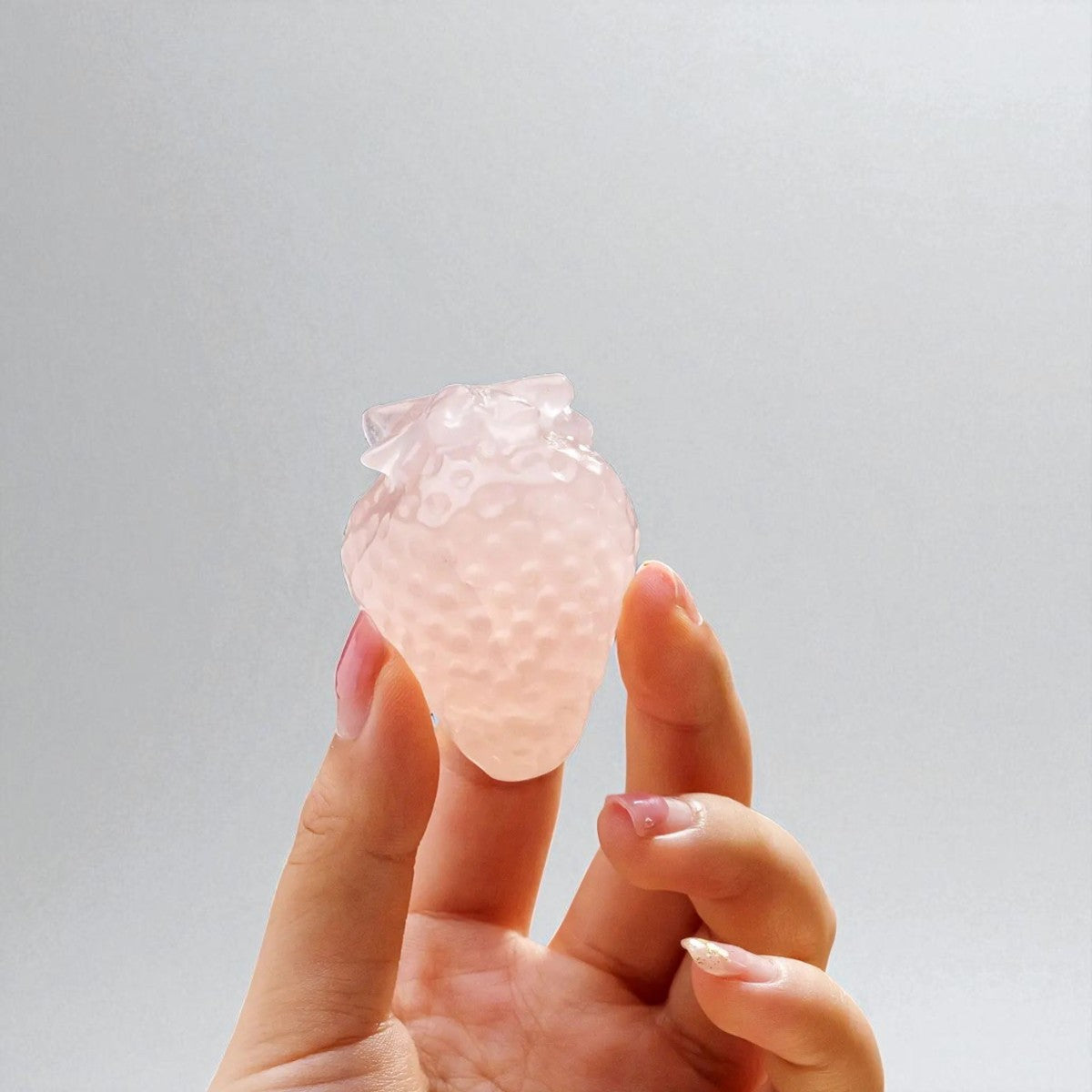 Strawberry Rose Quartz Crystal Stone