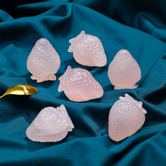 Strawberry Rose Quartz Crystal Stone