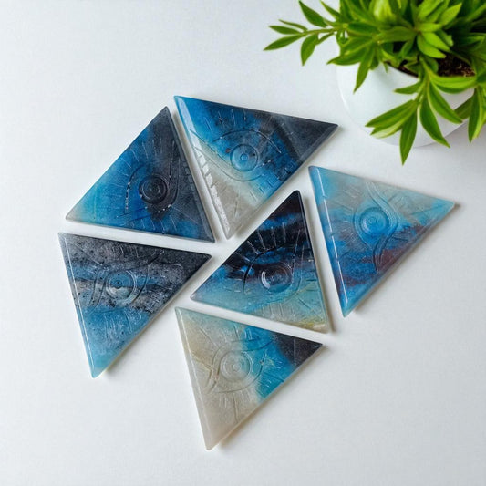 Trolleite Evil Eye Carving Quartz