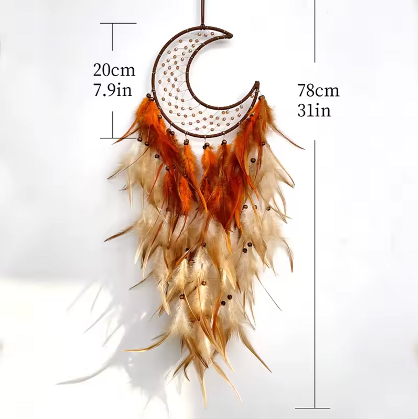 Warm & Cool Feather Moon Dreamcatcher