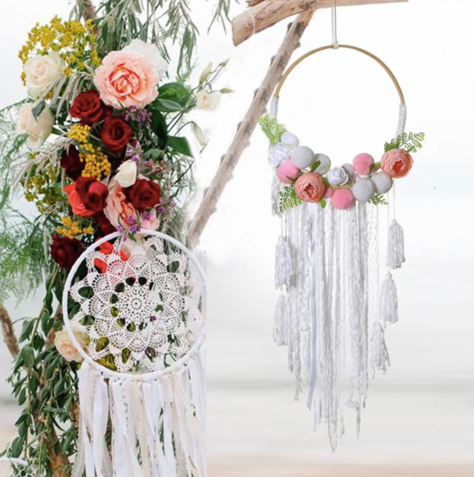 Flowers Dream Catcher Hoop