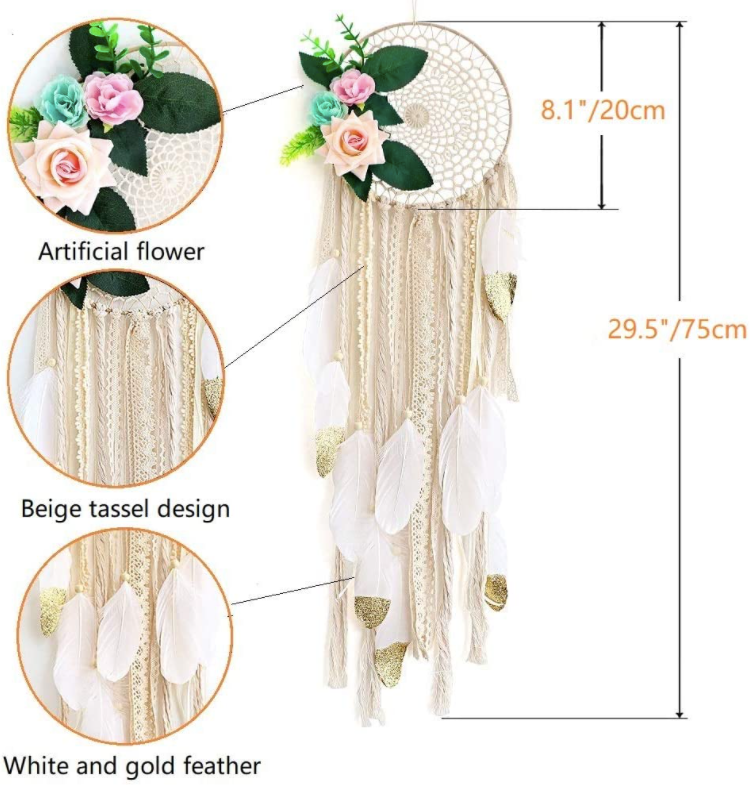 Flowers Dream Catcher Hoop