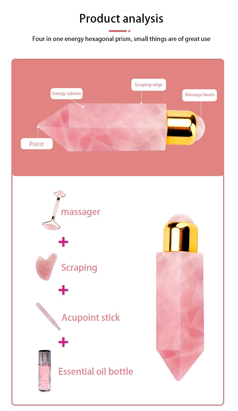 Crystal Stone Essential Oil Bottle Facial massage