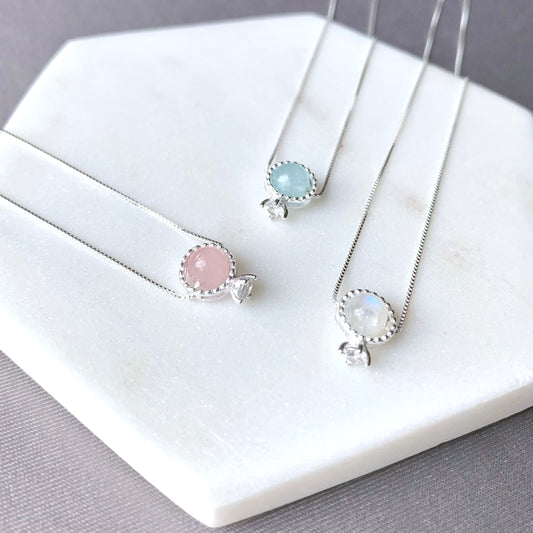 Diamond Ring Gemstone Necklace