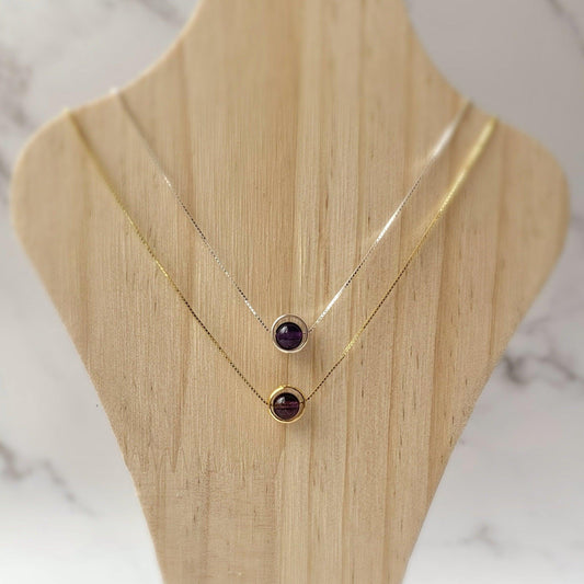 Minimalist Sterling Silver Gemstone Necklace - Crystolver | Healing Crystal Gift Shop
