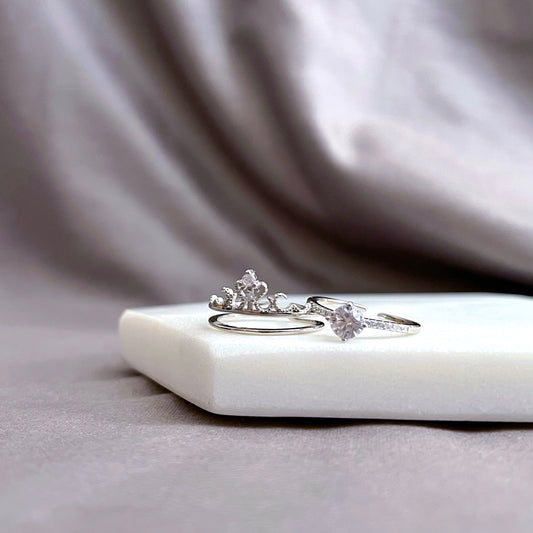 Princess Crown Stacking Adjustable Ring