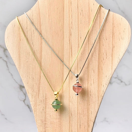 Gemstone Planet Sterling Silver Necklace