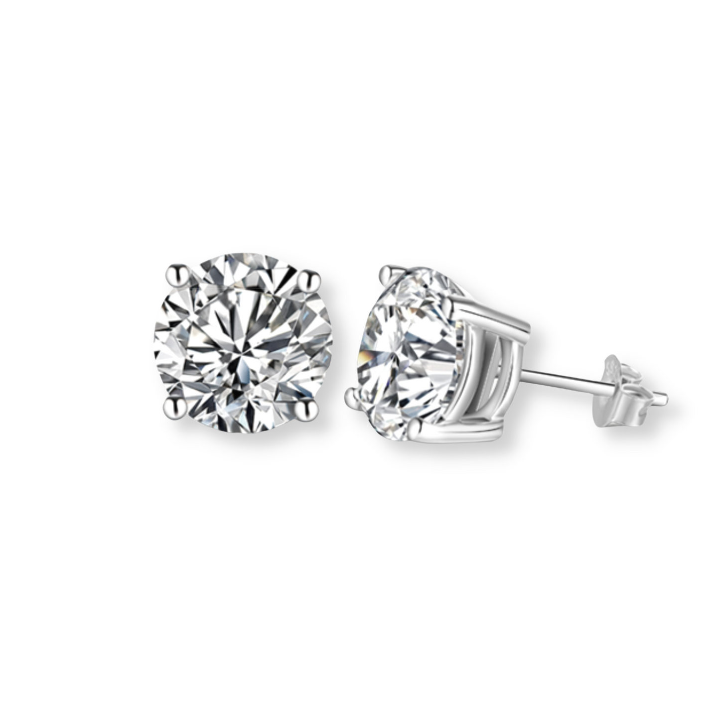 Moissanite 4 Prong Stud Earrings