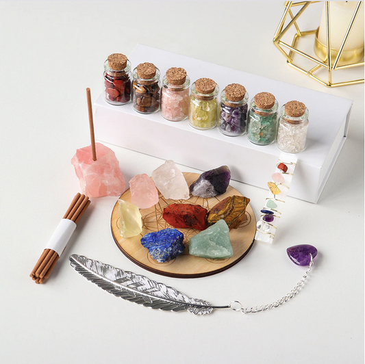 Natural Healing Gemstones Bottle Beginner Set